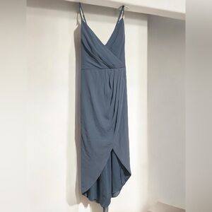 Blue David’s Bridal Tulip Hem Bridesmaid Dress